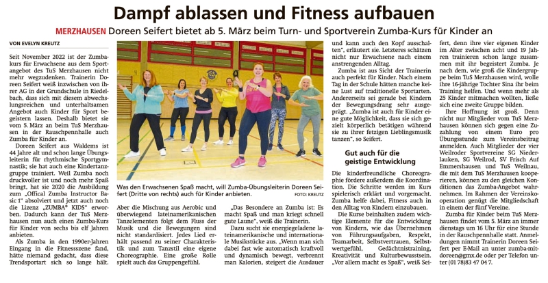 neuer Zumba Kurs